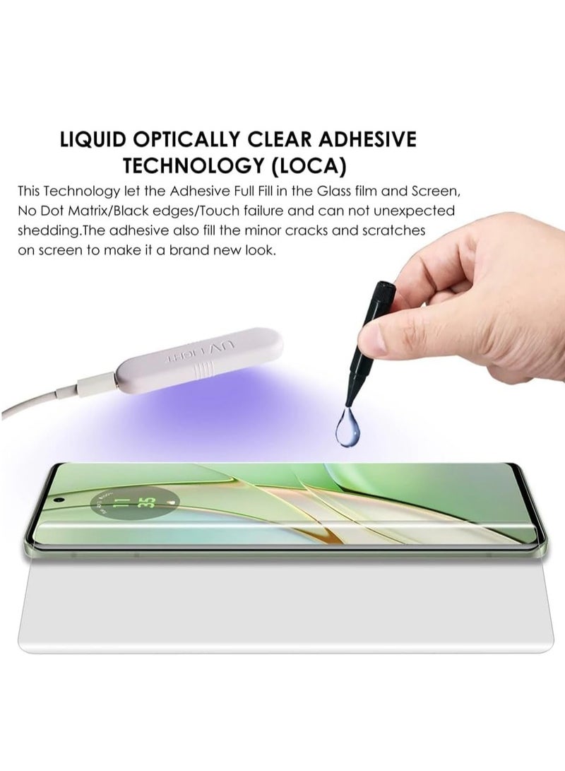 MIGOFAST Screen Protector for Edge 50 Pro UV Tempered Glass, Film HD Screen Saver, 9H Hardness, Bubble-free Screen Replacement Protector Film  - Image 3
