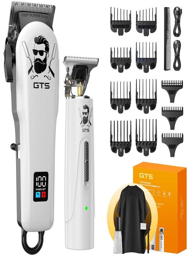 GTS PRO GTSPro Hair Clippers for Men, Clippers and Trimmers Set, Barber Clippers, Electric Hair Trimmer with Box, Gifts for Men White - Image 1