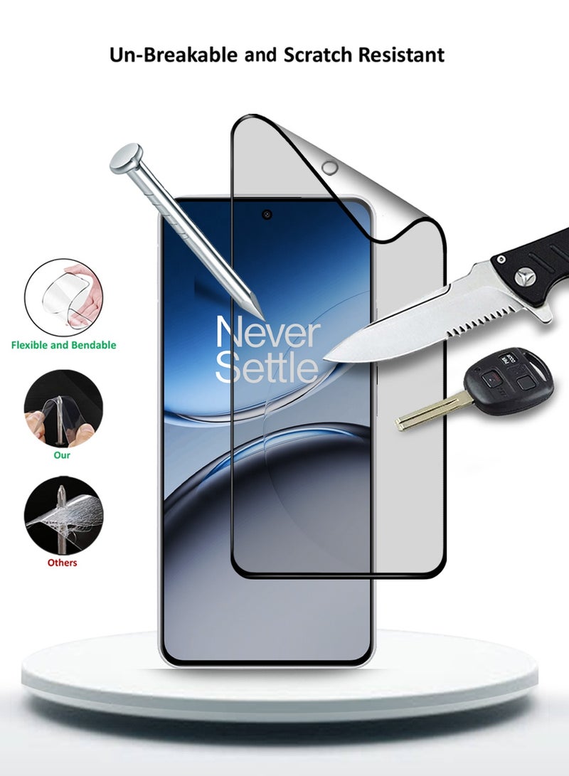 Wtech OnePlus Nord 4 5G 2024 Nano Ceramic Full Glue Full Cover Matte Flexible Screen Protector (MSCNMN) - Clear/Black - Image 3