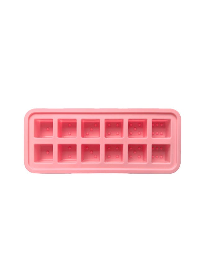 12 Even Dice Ice Cube 660 Silicone Ice Cube Mold DIY Chocolate Biscuit Cake Ice Box Small Ice Cube Tray-Color:2 Bags (color Can Be Noted)