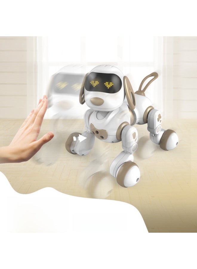 Yingjia 18011 Dicarter Robot Dog Electric Intelligent Pet Dog Dialogue Remote Control Boys And Girls Early Education Toys-Color:Black -smart Voice Directive  - Image 3