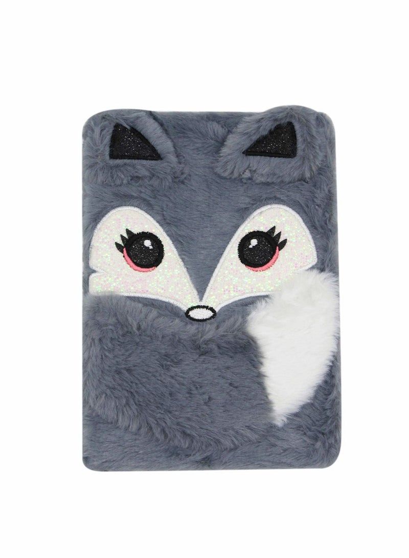 SYOSI Plush Diary, Writing Journal Stationery for Kids, Lovely Animals Notebook Kids Plush Diary for Students School Gifts, Girls Teens Fuzzy Journal Writing Pad A5 Lined 160 Pages - Image 1