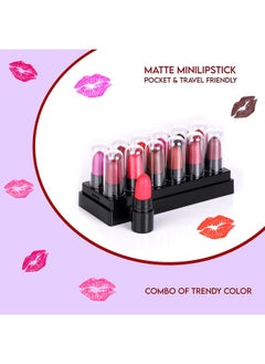 PINNER PINNER Mini Pocket Lipstick Set Of 12 Multicolor Lipstick (17.5G)  - Image 4