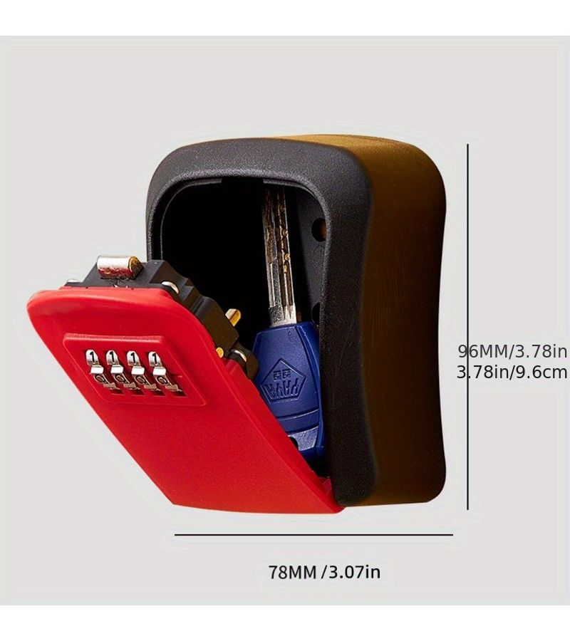 Orange Password Key Box Durable Waterproof Lock Storage with Resettable Code Portable Pin Shaft for Door Keys Home Hardware Accessories - Image 5