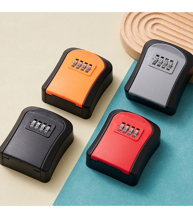 Orange Password Key Box Durable Waterproof Lock Storage with Resettable Code Portable Pin Shaft for Door Keys Home Hardware Accessories - Image 4