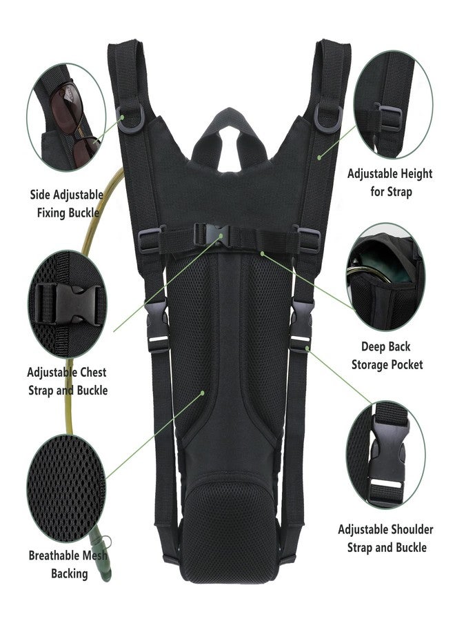 Zavothy Tactical Molle Hydration Backpack with 3L Water Bladder Water Backpack Hydration Pack for Cycling Running Biking Hiking Backpack Black - Image 4