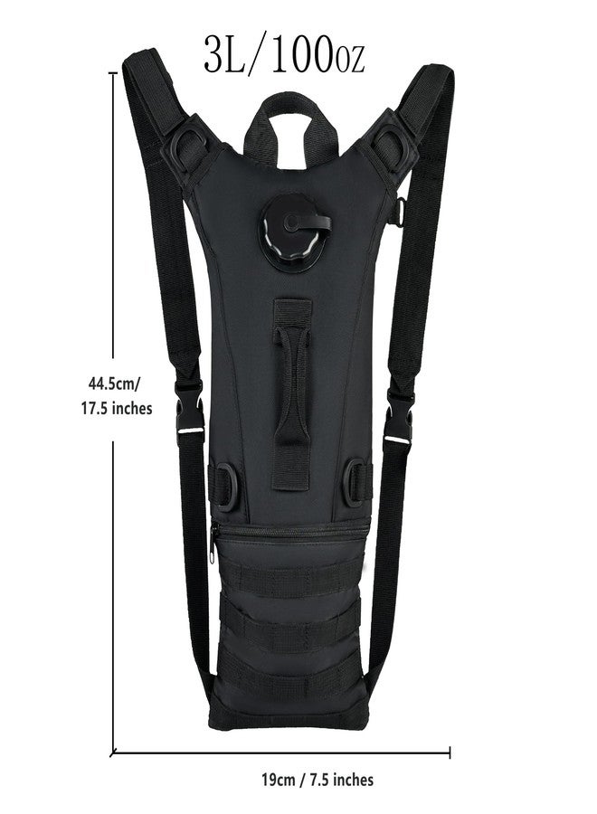 Zavothy Tactical Molle Hydration Backpack with 3L Water Bladder Water Backpack Hydration Pack for Cycling Running Biking Hiking Backpack Black - Image 2