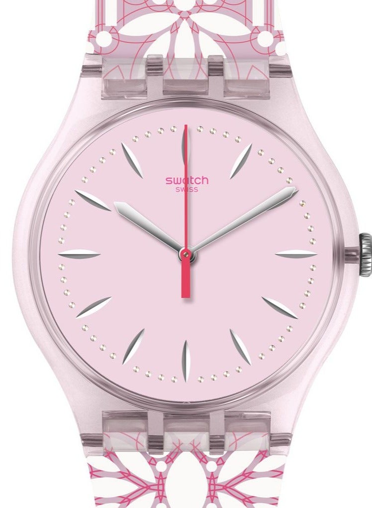 Swatch Unisex Fleurie Quartz Movement Water Resistant Wrist Watch - 41 Mm - Image 1