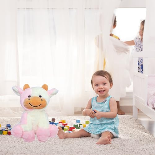 BSVOME 9 inches Cow Stuffed Animal Soft Plush Cute Cow Doll for Boys Girls (Pink Cow) - Image 5