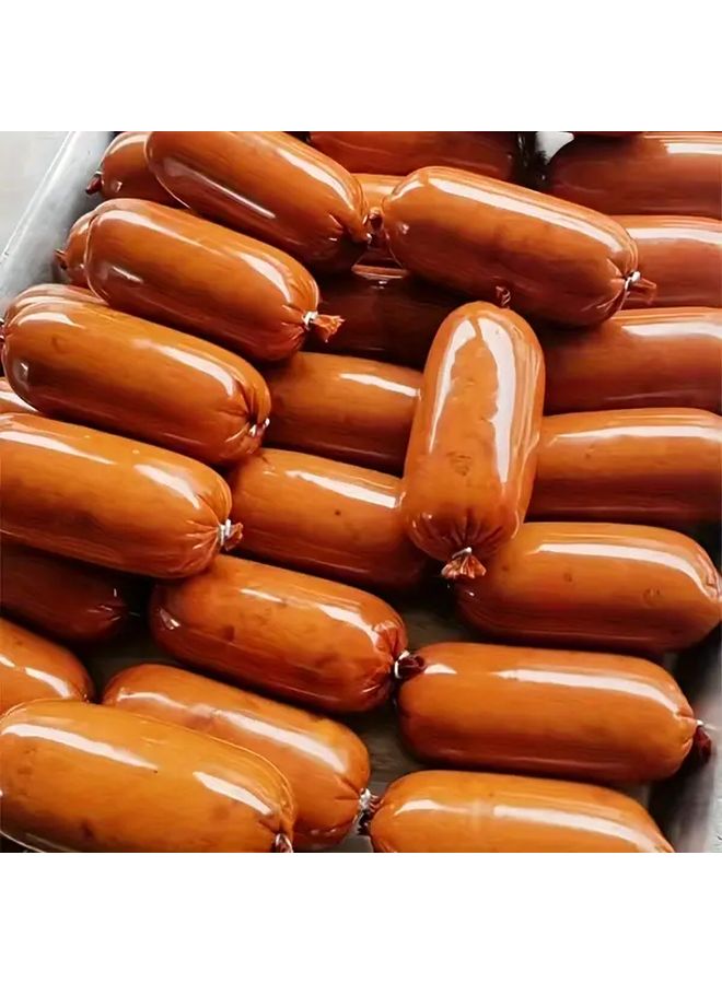 55mm Diameter High Temperature Resistant Brown Plastic Sausage Casing 1 Meter Size - Image 4