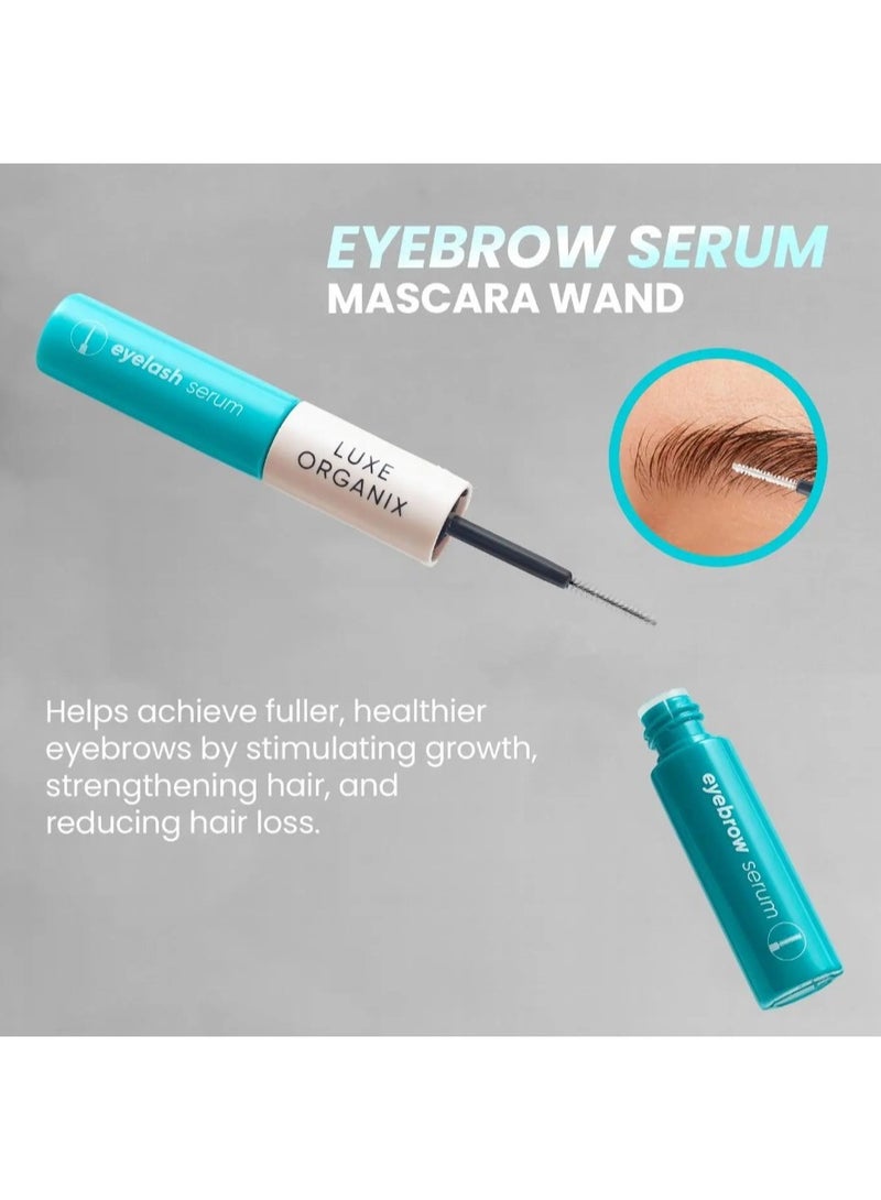Luxe Organix Castor Oil Dual Tip Eyelash & Brow Growth Serum 12ml - Longer, Thicker & Healthier Lashes & Brows - Image 3