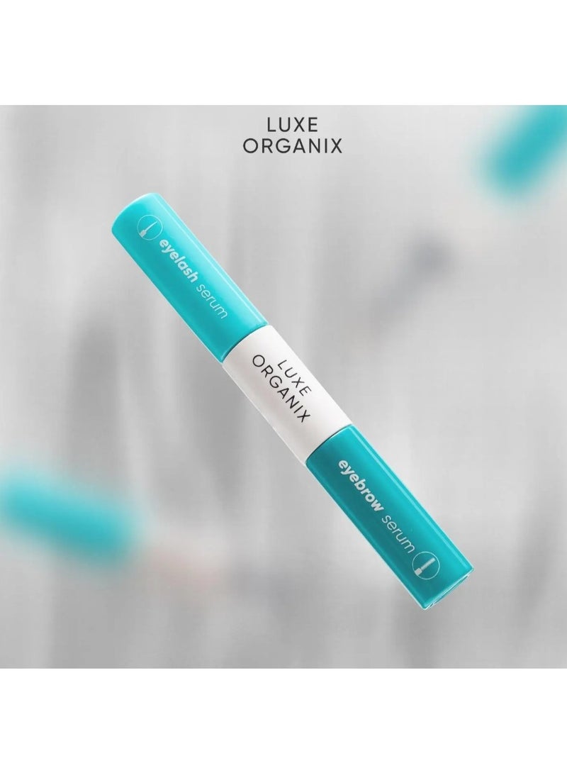 Luxe Organix Castor Oil Dual Tip Eyelash & Brow Growth Serum 12ml - Longer, Thicker & Healthier Lashes & Brows - Image 2