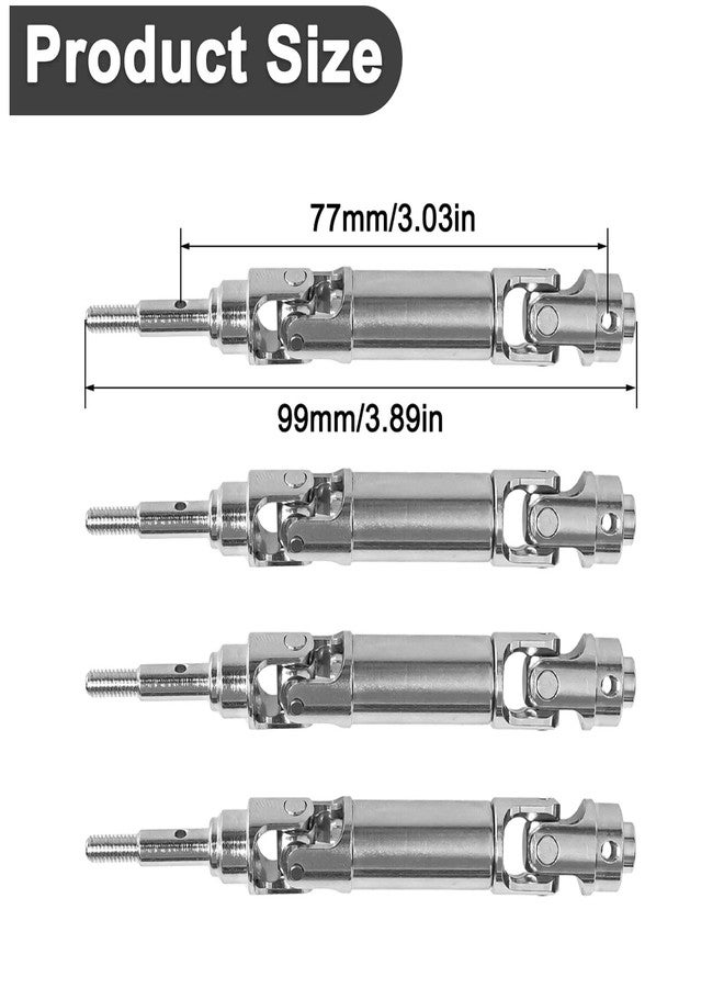 XSYGO Steel CV Driveshafts Front Rear CVD Drive Shafts Set for 1/16 Traxxas Mini XRT VXL-3s 108076-1 Monster Truck Upgrades Part (Stainless Steel) - Image 4