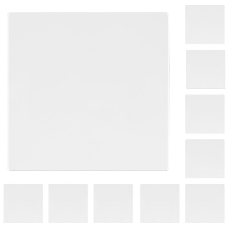 LIDER Double Blank Wall Plate Temperature and Impact Resistant Screwless Design Modern Upgrade Midsize 2Gang 488 x 492 UL Listed Thermoplastic Matte White 10Pack - Image 2