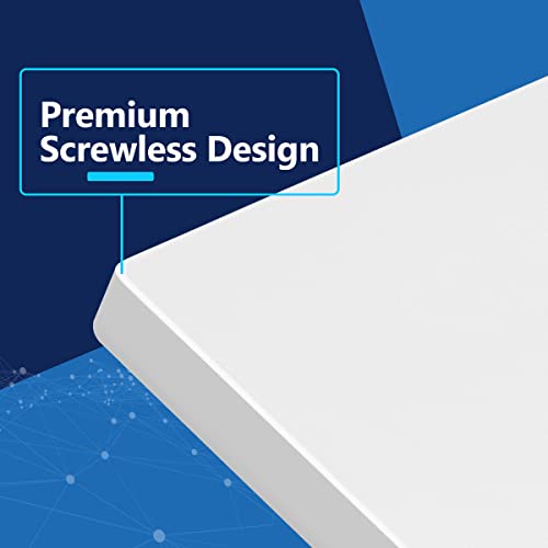LIDER Double Blank Wall Plate Temperature and Impact Resistant Screwless Design Modern Upgrade Midsize 2Gang 488 x 492 UL Listed Thermoplastic Matte White 10Pack - Image 3