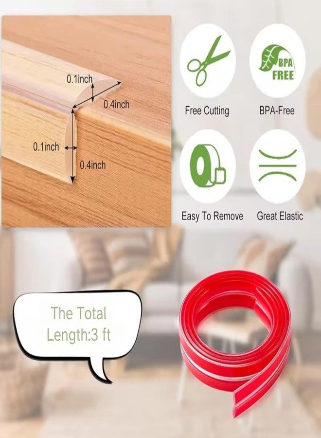 prajmi Baby Safety Edge Bumpers, Clear Corner Guards and Edge Protectors, Table Corner Protection Set (3M) - Image 3