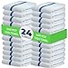 Towels N More منشفة ومزيد 24 حزمة 16x19 منشفة بار مبللة قطنية عالية الامتصاص قابلة لإعادة الاستخدام مناشف مطبخ سريعة التجفيف للطهاة المنزلية والمطاعم والبارات مناشف تنظيف الزجاج 24 مخطط أزرق - Image 1