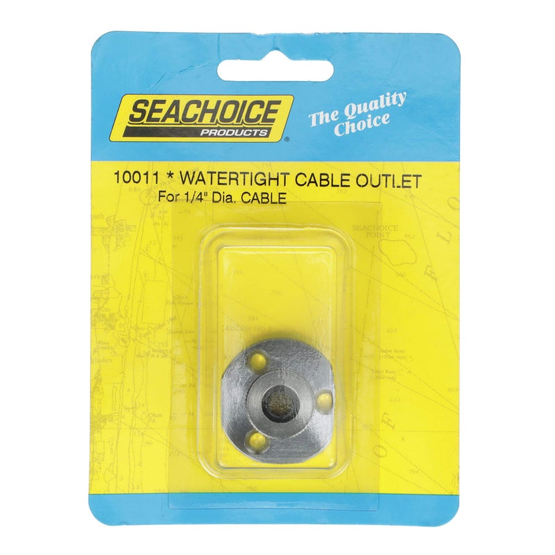 Seachoice Cable Outlet, 1/4 In., Weatherproof, Chrome-Plated Brass,Silver - Image 5