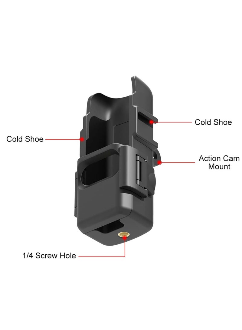 كابتن تيك Camera Extension Adapter, for Osmo Pocket 3 Cage ABS Fixing Protective Bracket, with 1/4 Screw Connection Hole on The Bottom,Can be Attached to a Tripod Selfie Stick, etc - Image 3