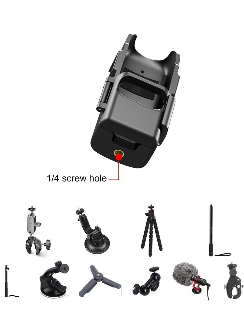 كابتن تيك Camera Extension Adapter, for Osmo Pocket 3 Cage ABS Fixing Protective Bracket, with 1/4 Screw Connection Hole on The Bottom,Can be Attached to a Tripod Selfie Stick, etc - Image 5