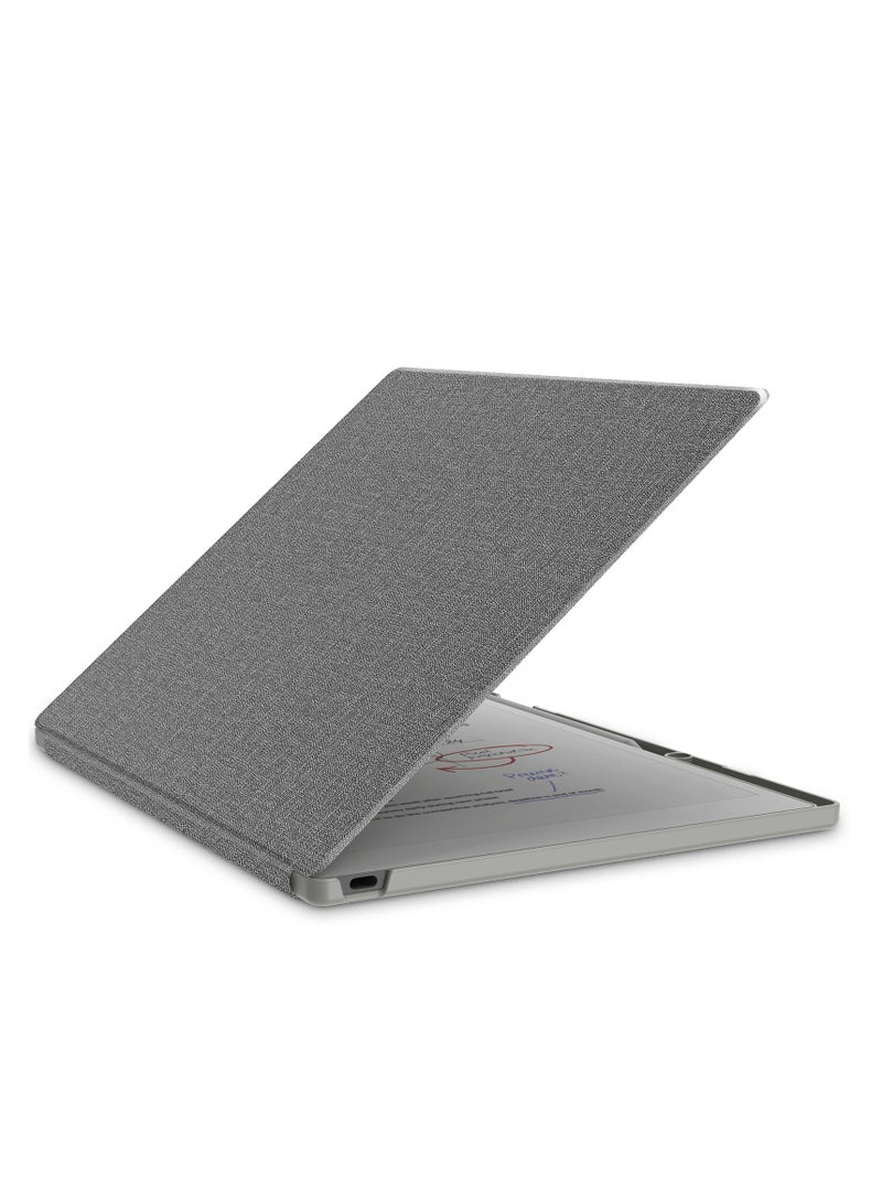 My Choice Remarkable Paper Pro 11.8”, Slim Hard Back Shell Protective Auto Sleep/Wake Book Folio Cover with Pen Holder for Remarkable Paper Pro Tablet 2024 Released, Grey - Image 1