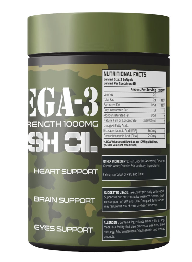 وارزون أوميغا 3 زيت السمك من Warzone – 120 كبسولة - Image 3