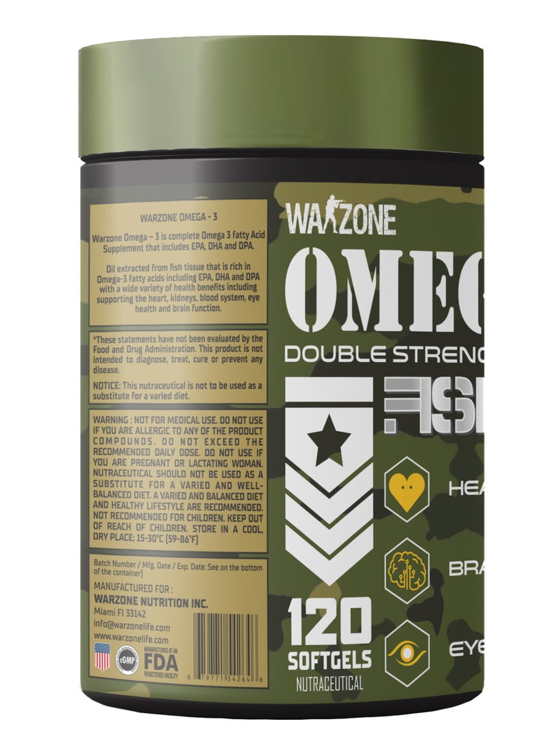وارزون أوميغا 3 زيت السمك من Warzone – 120 كبسولة - Image 2