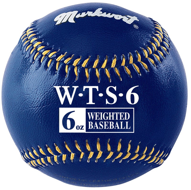 Markwort Synthetic Cover Weighted Baseball, Navy, 6 oz - Image 1