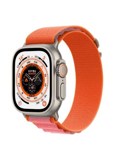 Replacement Strap For Apple Watch Ultra 49mm Nylon Watch Band Orange+Pink