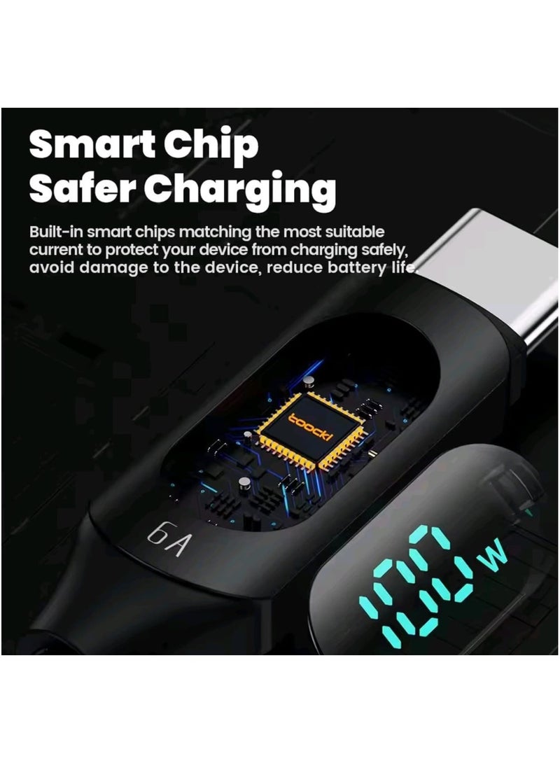 toocki *Toocki 100W USB Type C Cable with LED Display – Super Fast Charging & Data Sync Cable* - Image 3