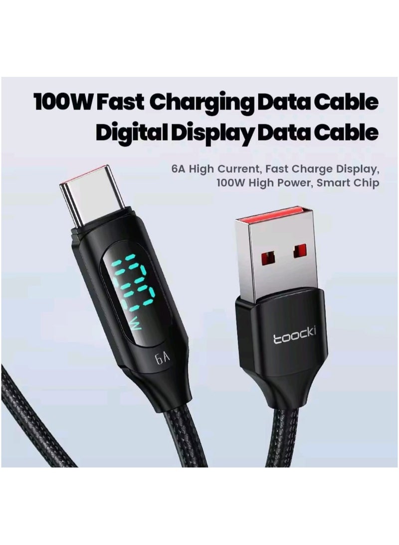 toocki *Toocki 100W USB Type C Cable with LED Display – Super Fast Charging & Data Sync Cable* - Image 5