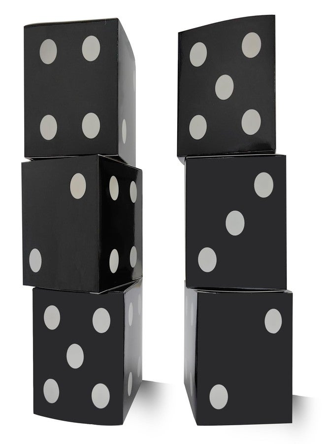 Eylola 6 Pcs Black Floral Dice Boxes 8 x 8 x 8 Inch - Bulk for Centerpieces, Casino Party Decorations, Game Night Decorations, Casino Themed Party Goodie Boxes, Gift Box - Image 2