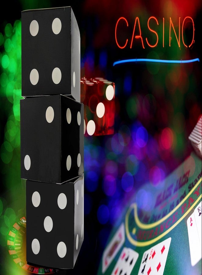 Eylola 6 Pcs Black Floral Dice Boxes 8 x 8 x 8 Inch - Bulk for Centerpieces, Casino Party Decorations, Game Night Decorations, Casino Themed Party Goodie Boxes, Gift Box - Image 4