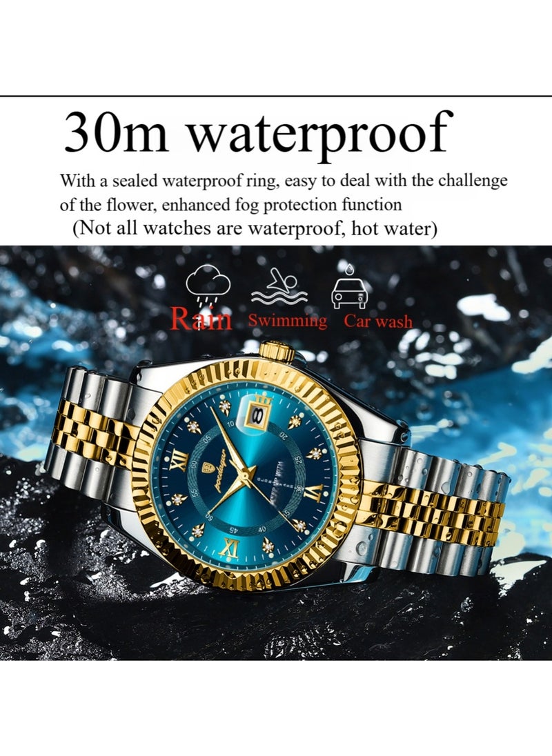 POEDAGAR - Waterproof Luminous Men's Watch Quartz- 40mm - Image 1