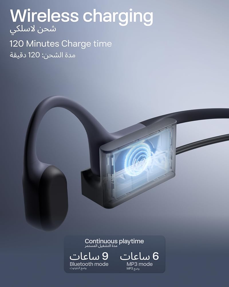 SHOKZ OpenSwim Pro Bone Conduction Sports Headphones, IP68 Waterproof Open-Ear Wireless Earphones with Bluetooth 5.4, 32GB of MP3 Storage, Noise Cancelling Mics, 9h Playtime for Running, Swimming-Grey - Image 3