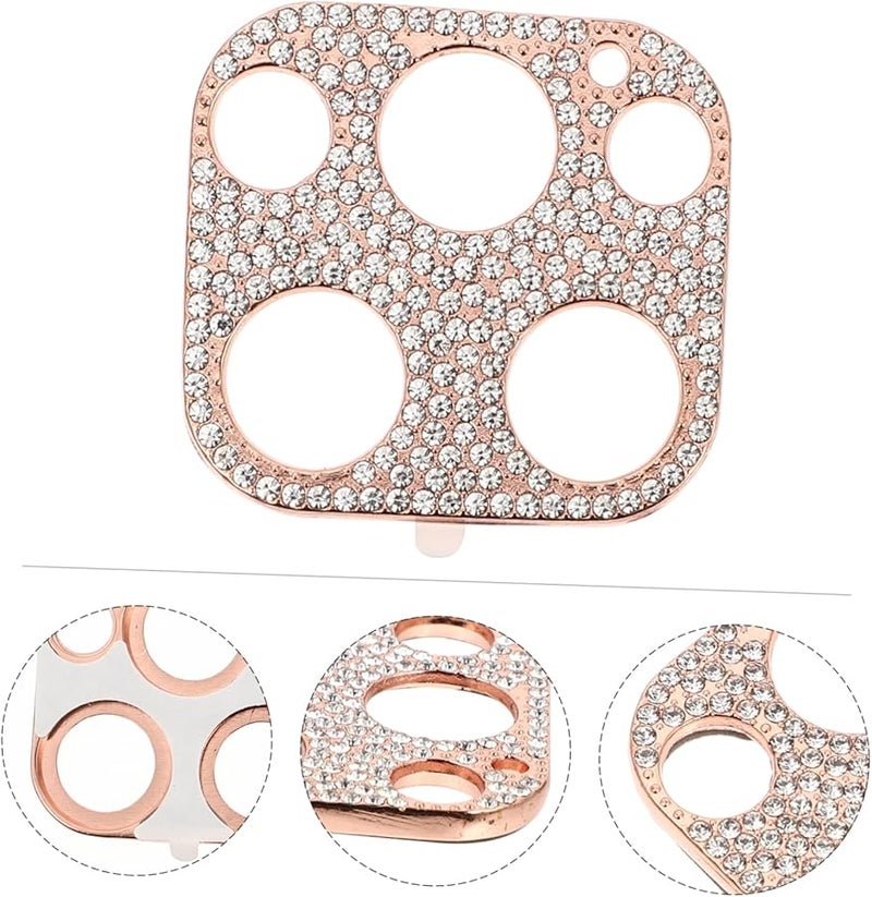 STOBOK Bling Rhinestone Camera Lens Protector Cover Film For Phone - Image 4