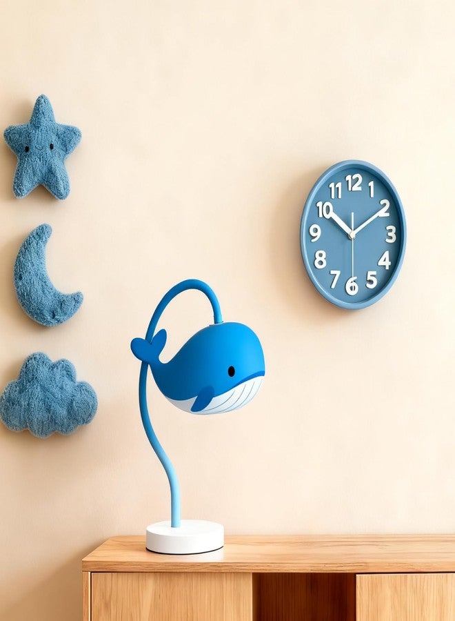 45MinST 8-Inch Blue Modern Wall Clock – Silent Non-Ticking, 3D Large Numbers, Accurate Timekeeping | Decorative Wall & Desk Clock with Stand for Living Room, Bedroom, Kitchen, or Office - Image 4