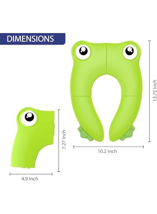 TRASSLE Kids Toilet Seat Cover, Travel Portable Folding Potty Training, Non Slip Silicone Pads, Reusable Toddlers Toilet Seat Covers Liners Fits Round & Oval Toilets Suitable for Kids Baby - Image 5