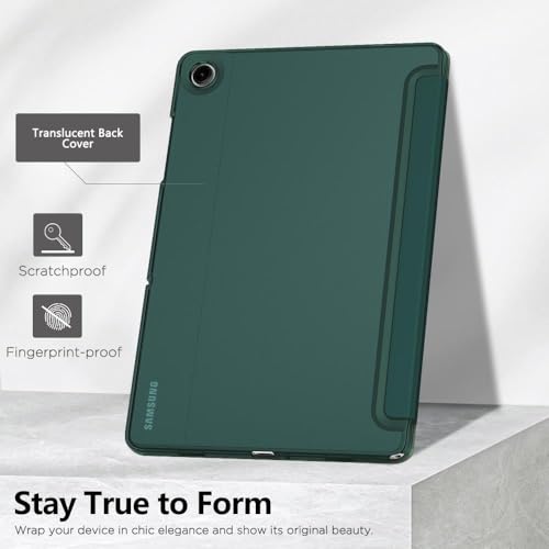 EDNITA Cover for Samsung Galaxy Tab A9 Plus 11 inch Case Cover, Smart Flip Case Cover for Samsung Galaxy Tab A9+ 11 inch Translucent Back (Green) - Image 5