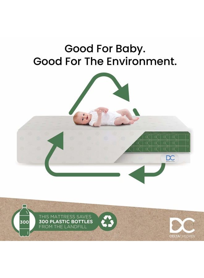 Delta CHILDREN Twinkle Stars Dual Sided - 6" Premium Sustainably Sourced Fiber Core Crib and Toddler Mattress - Waterproof - GREENGUARD Gold Certified - 7 Year Warranty - Made in USA - Image 4