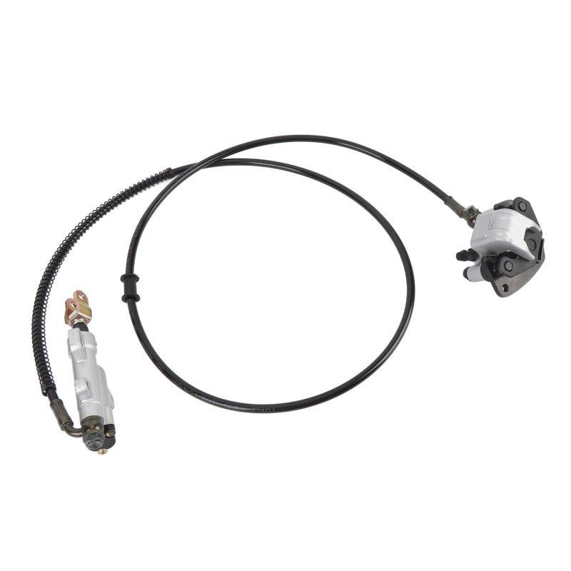 Rear Hydraulic Brake Assembly High Hardness Steel Alloy Complete Rear Brake Master Cylinder Caliper Kit - Enhanced Safety Rear Hydraulic Brake Caliper System for ATV Quad Go Kart Mini Bike - Image 5