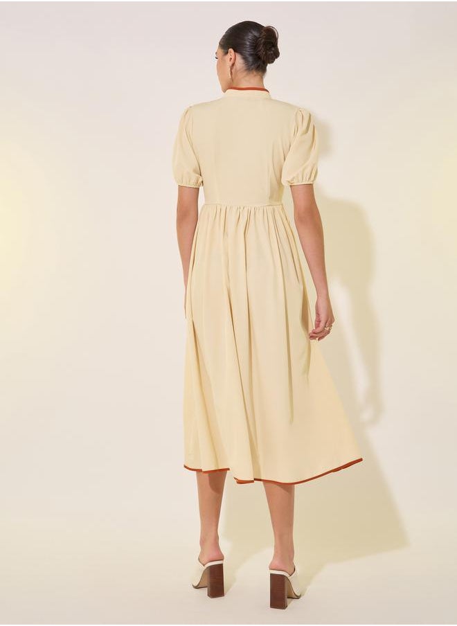 Take Two Fitted Poplin Midi Dress  - Image 5