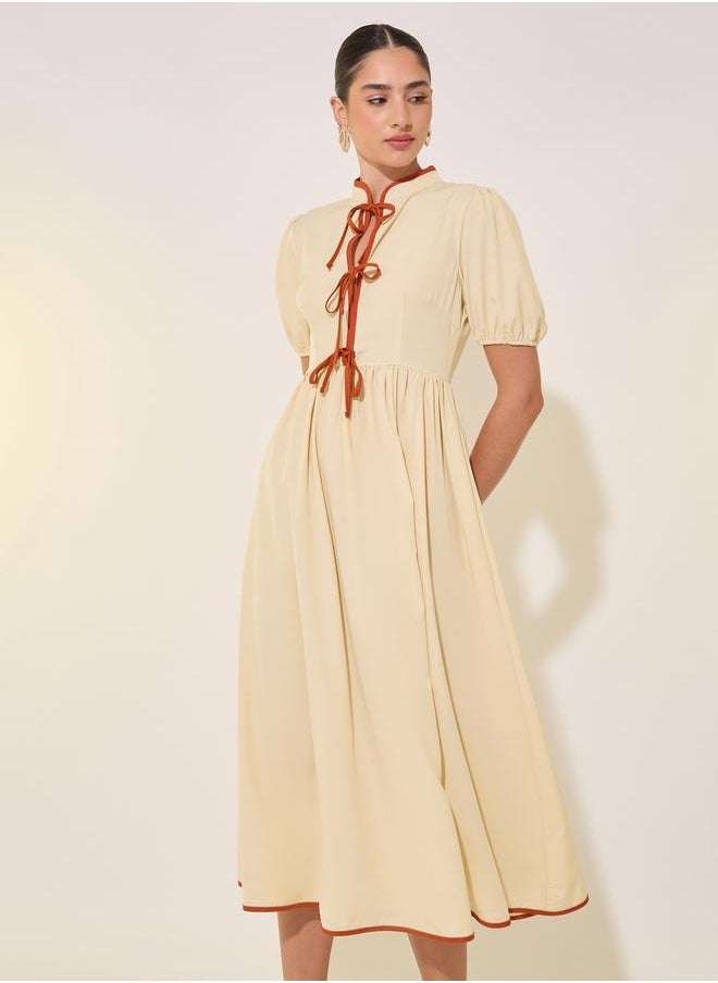 Take Two Fitted Poplin Midi Dress  - Image 3