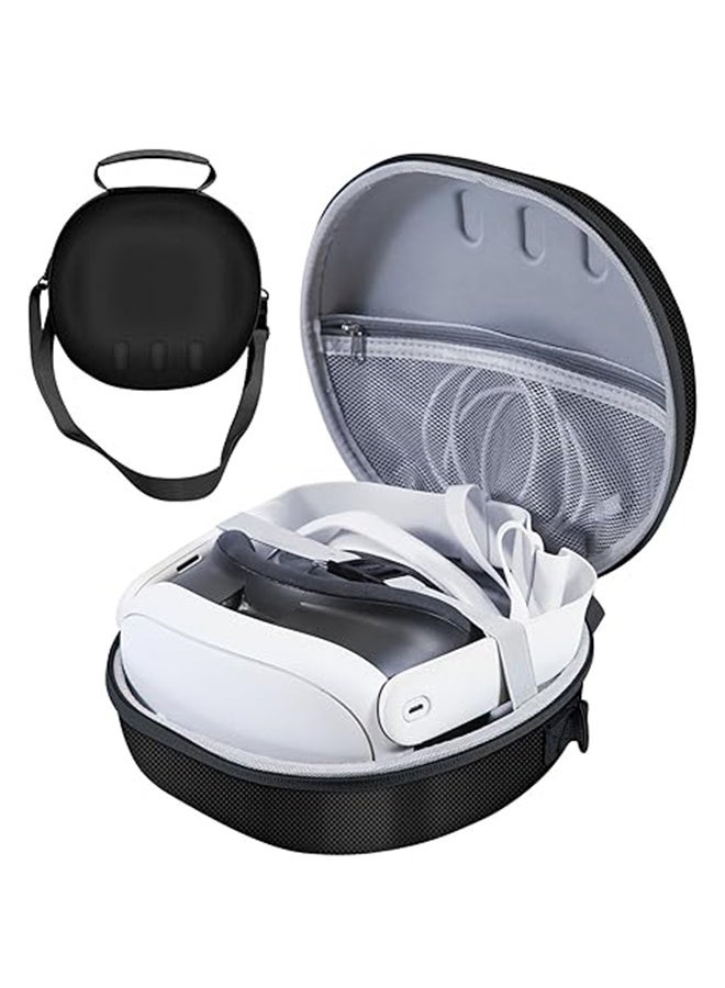Hard Carrying Case Compatible with Meta Quest 3 Accessories VR Headset, Touch Controllers and Other Accessories, Ultra-Sleek Design for Travel and Home Storage (Black) - Image 2