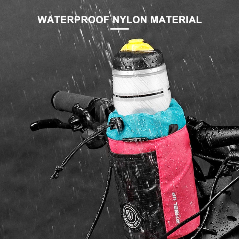 wheel up Bike Water Bottle Holder Bag Bicycle Handlebar Drink Beverage Holder Bag Container Cycling Front Bag Bike Pannier - Image 2