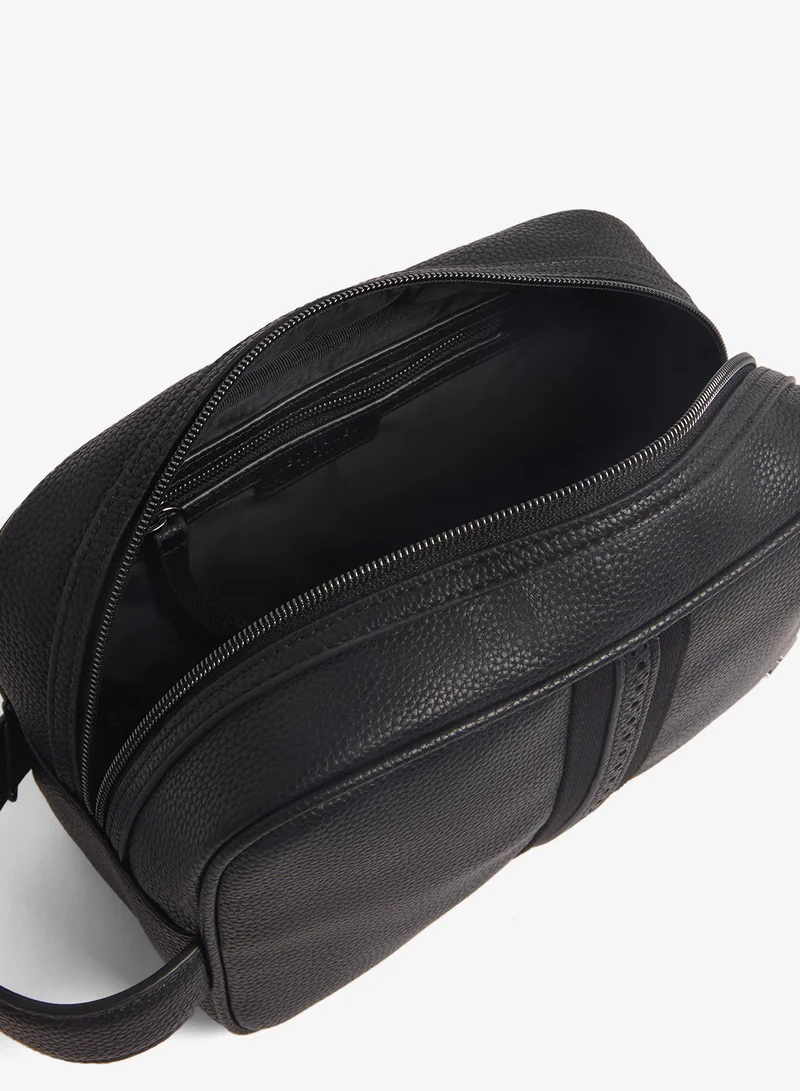 Ted Baker BLACK Kiirann Brogue Detail Toiletry Bag for Men | Best Price UAE