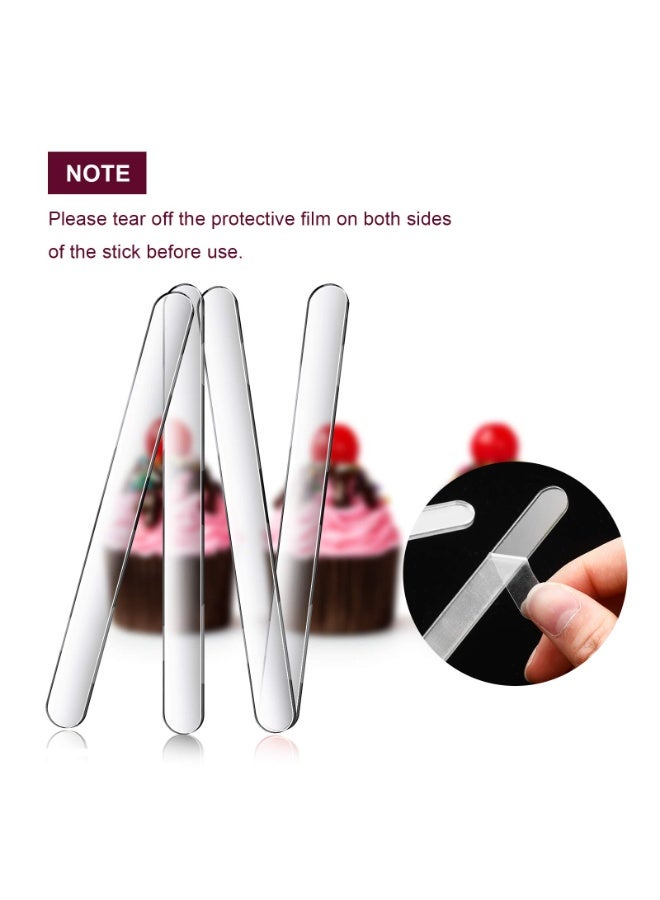 20pcs Acrylic Reusable Cakesicle Sticks, 4.5 Inch, Clear, for Ice Cream & DIY Crafts - Image 3
