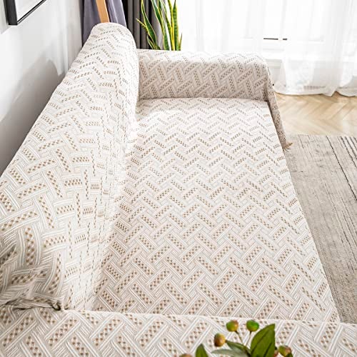 AIVIA Couch Cover Sheet Blanket, Oversized Reversible Couch Covers for 3 Cushion Sofa, Extra Large Furniture Decoration Cover Sofa Slipcovers, L-Shape U-Shaped Sectional Protector for Cats Dogs - Image 5