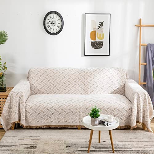 AIVIA Couch Cover Sheet Blanket, Oversized Reversible Couch Covers for 3 Cushion Sofa, Extra Large Furniture Decoration Cover Sofa Slipcovers, L-Shape U-Shaped Sectional Protector for Cats Dogs - Image 1