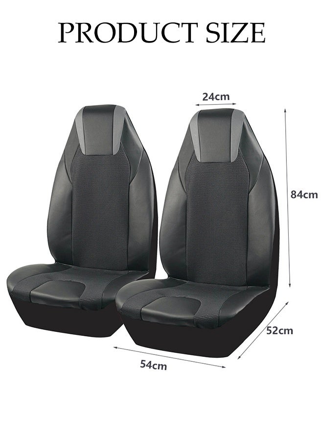 DUNISO غطاء مقعد السيارة 7 قطع، وسادة مقعد مغلفة بالكامل عالمية، غطاء ظهر مقعد السيارة PVC لـ 5 مقاعد، مقاوم للاهتراء ومضاد للانزلاق، سهل التركيب، مناسب لجميع الفصول، مناسب لمعظم مقاعد السيارات - Image 2